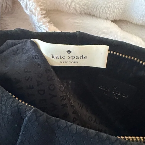 Kate Spade Black Clutch with gold strap - Picture 9 of 11